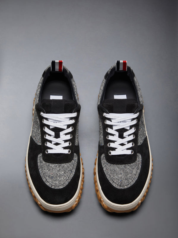 DONEGAL TWEED CABLE KNIT SOLE LETTERMAN SNEAKERS - image 5