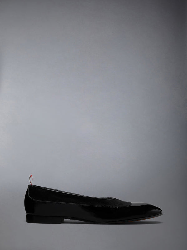 SOFT PATENT CALF SUEDE OPERA BALLERINA - featured image