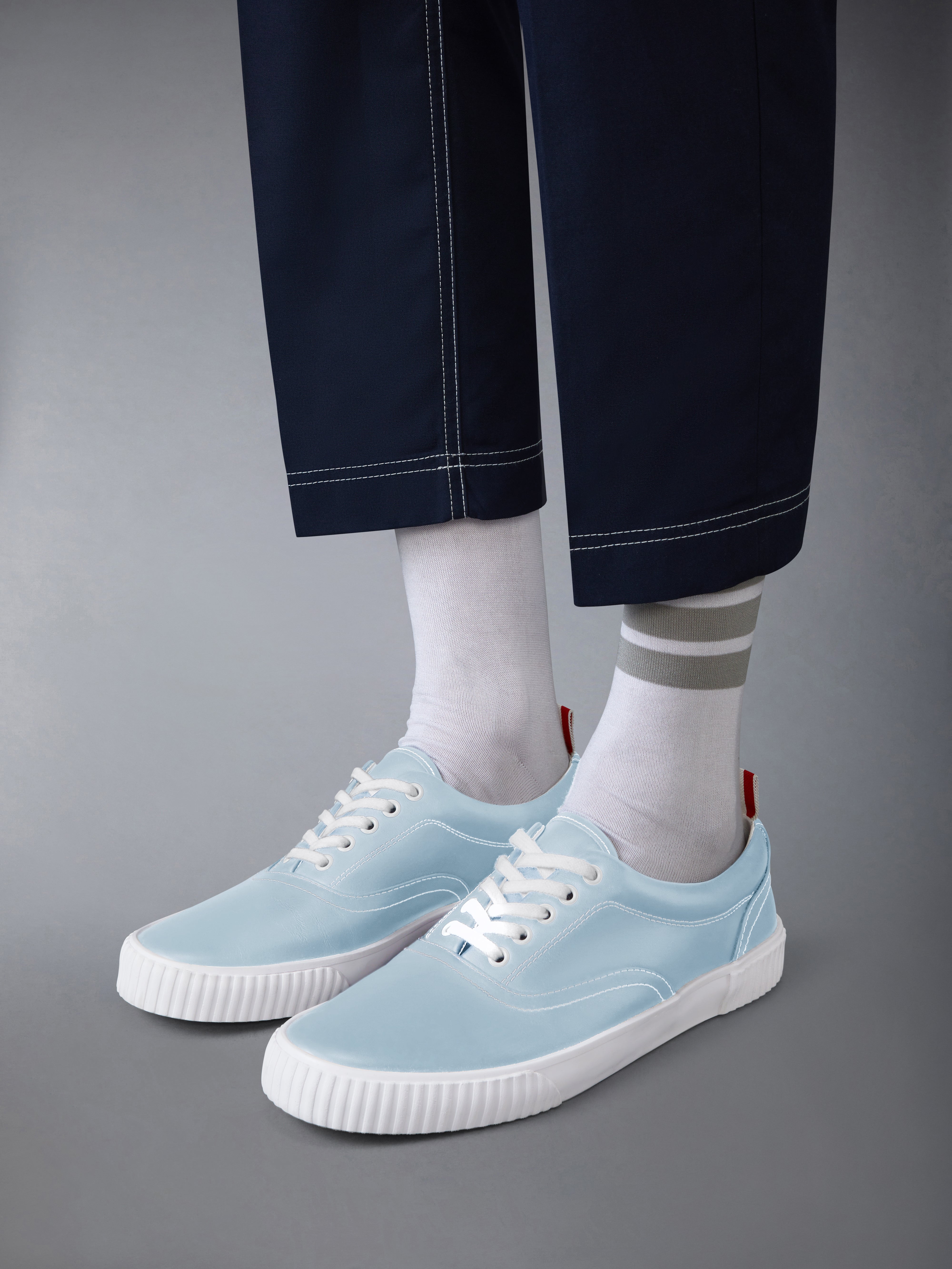 スニーカー THOM BROWNE Men Sneakers MFE007B05584100 WHITE VITELLO CALF HERITAGE SNEAKERS | Thom Browne