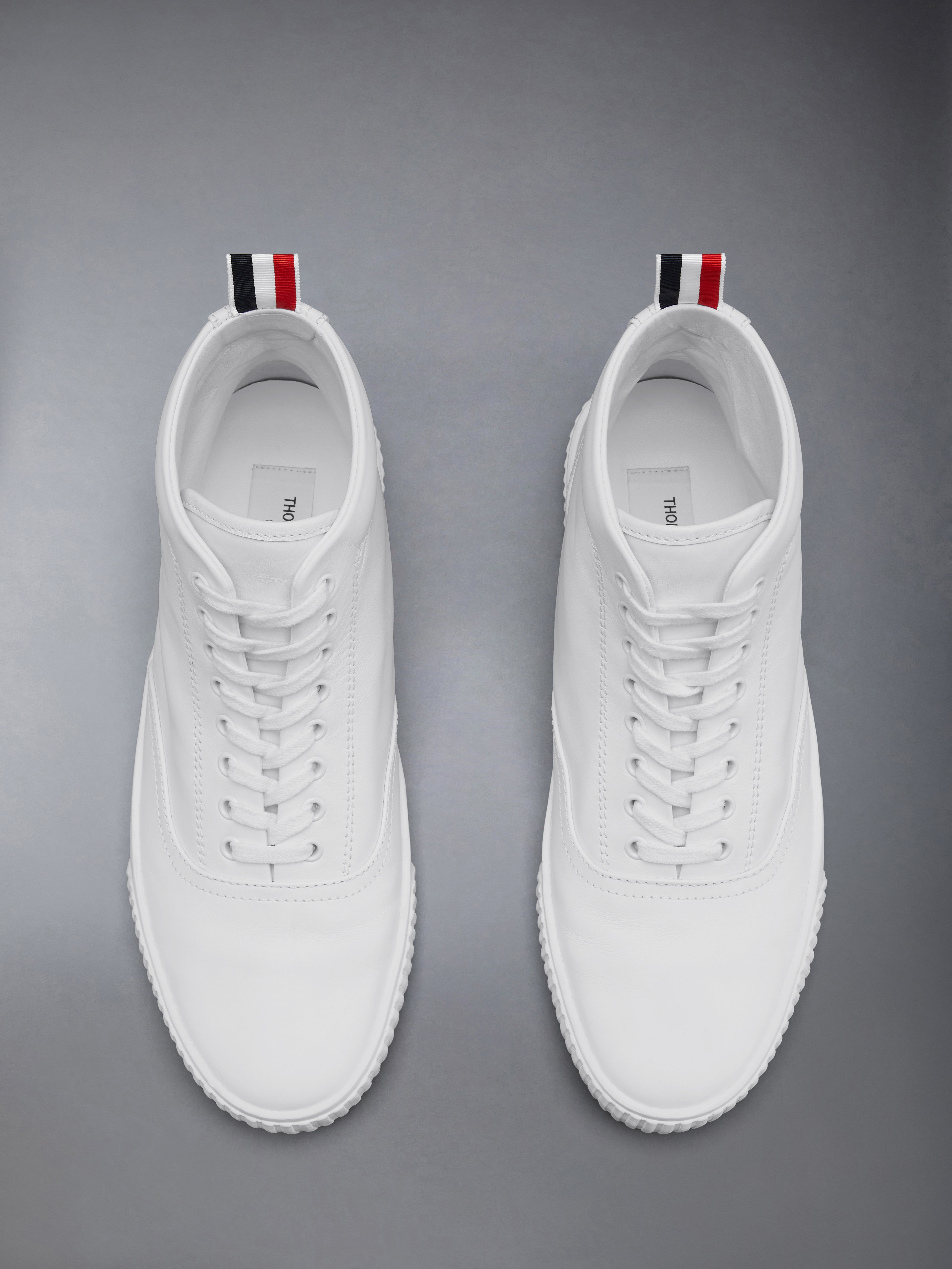 Vitello Calf Leather High Top Heritage Sneakers | Thom Browne