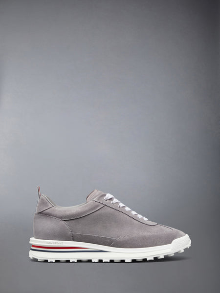 CALF SUEDE TECH RUNNER SNEAKERS LIGHT GREY