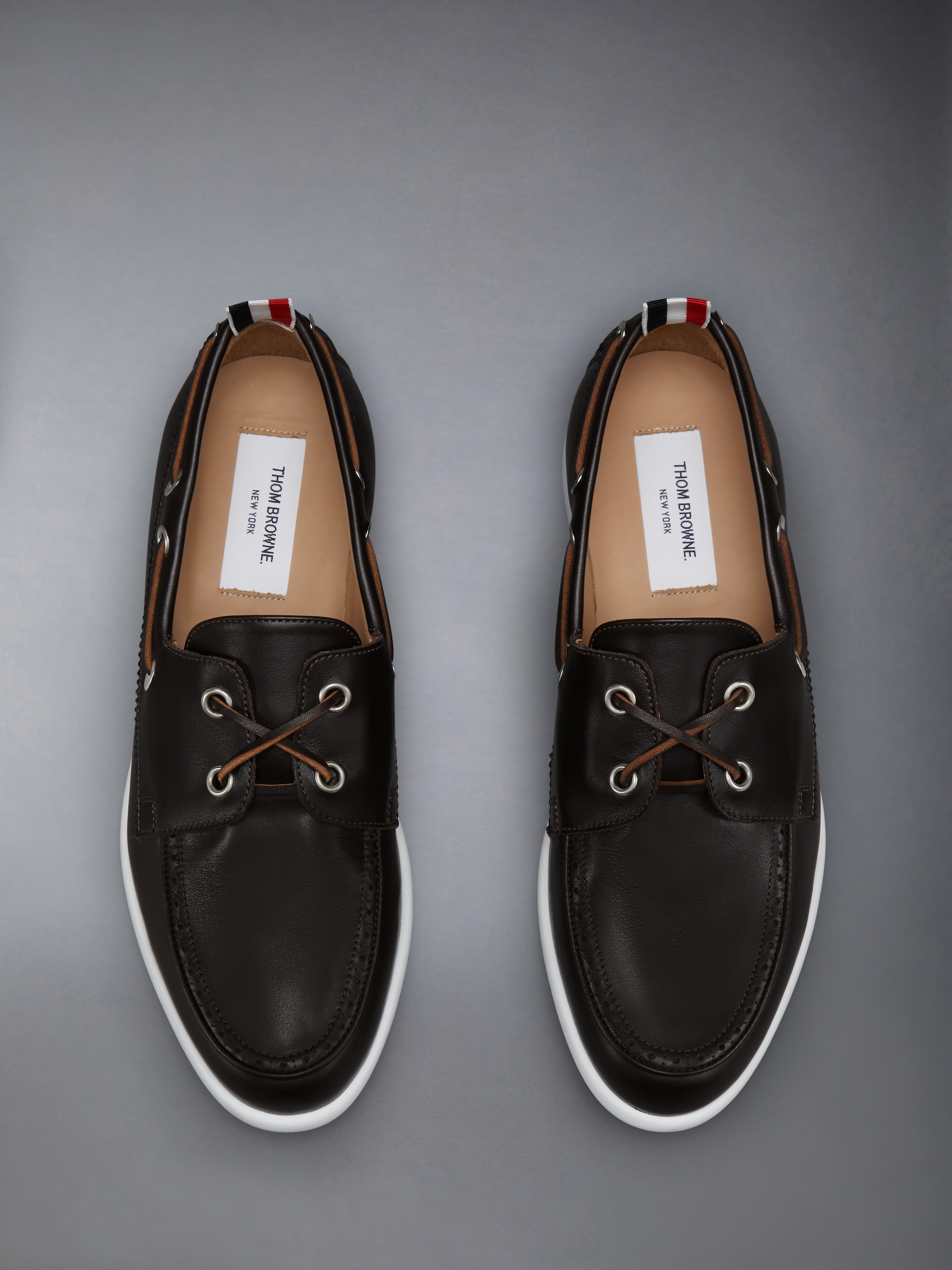 THOM BROWNE 黒 レザー 靴 THOM BROWNE トム・ブラウン Thom Browne レザーシューズ