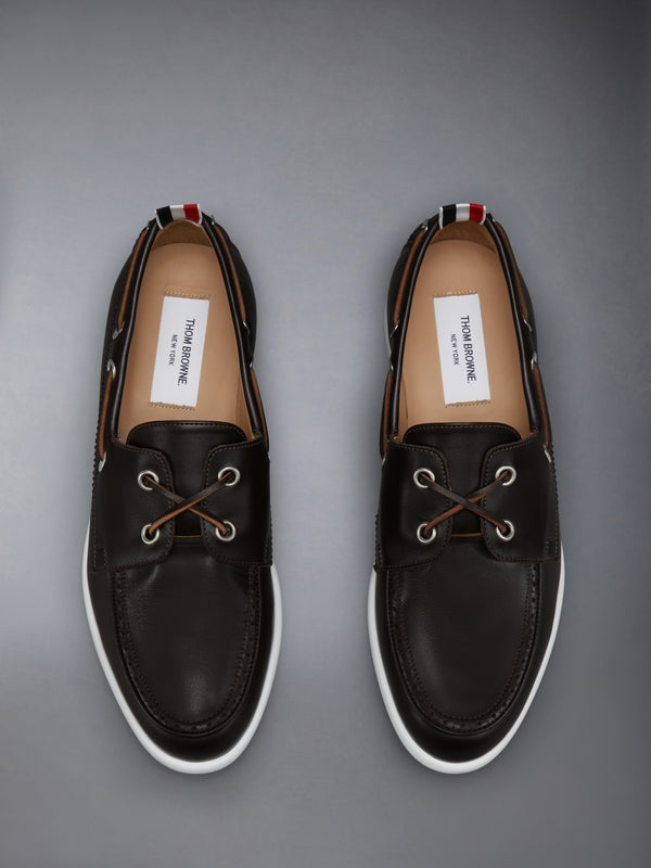 BABY CALF LEATHER BOAT SHOE - image 4