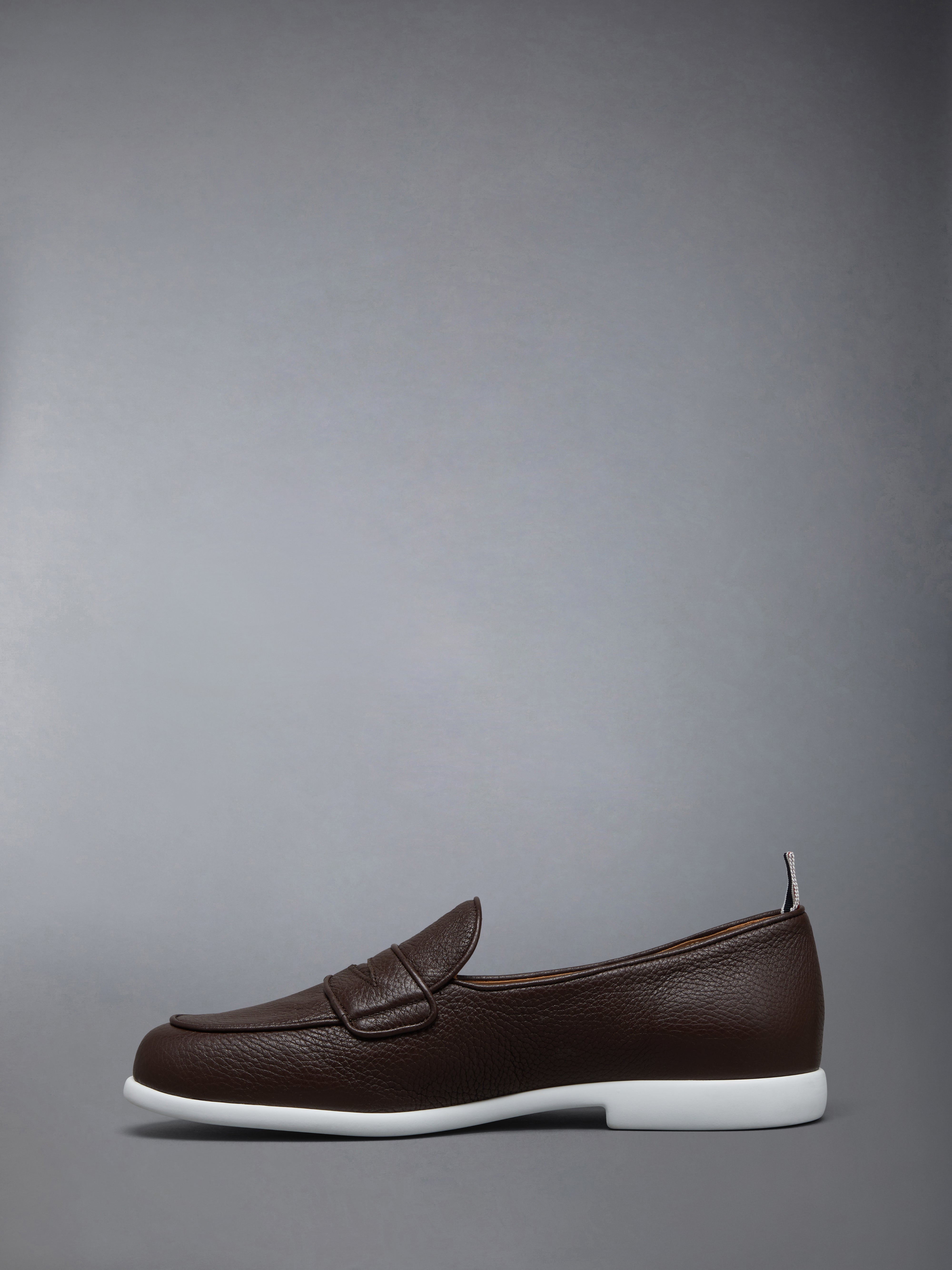 Deerskin Leather Varsity Penny Loafer | Thom Browne