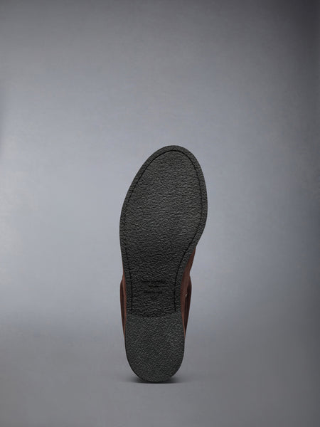 CALF SUEDE BOAT SHOE DARK BROWN