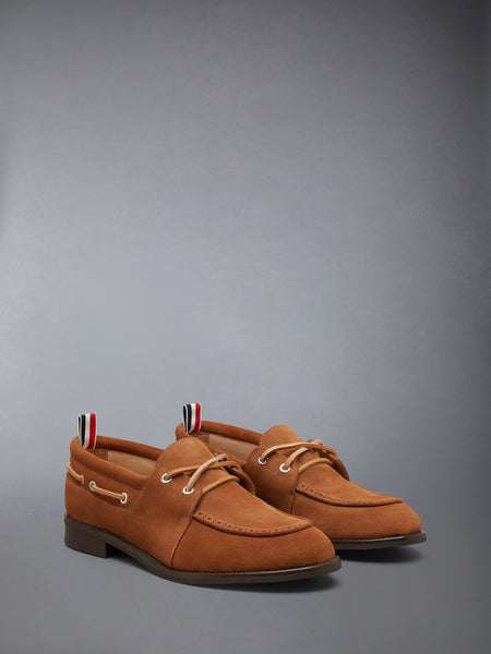 thom browne dress shoes Men's Nubuck Rubber Sole Saddle Shoe in Pink/white Size 7
