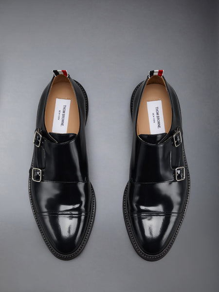 SOFT SPAZZOLATO OXFORD DOUBLE MONKSTRAP SHOE