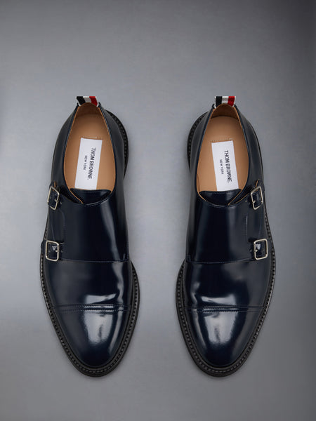 SOFT SPAZZOLATO OXFORD DOUBLE MONKSTRAP SHOE