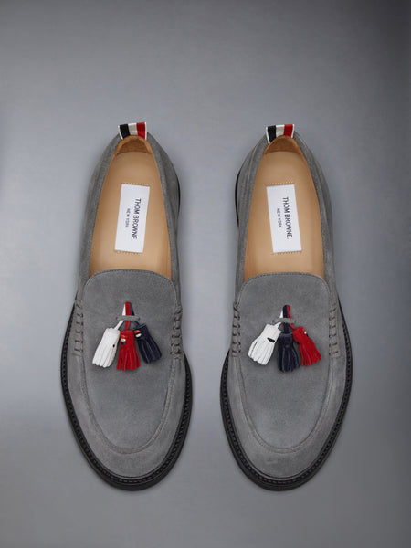CALF SUEDE RWB TASSEL LOAFER