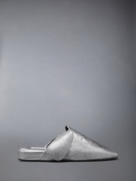 페블 그레인 실버 헥터 슬리퍼 실버