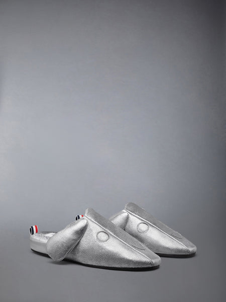 페블 그레인 실버 헥터 슬리퍼 실버