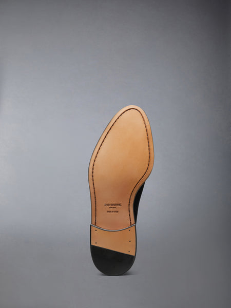 SUEDE VARSITY PENNY LOAFER BLACK