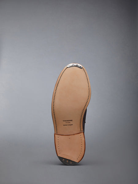 PEBBLE GRAIN LEATHER SOLE PENNY LOAFER BROWN