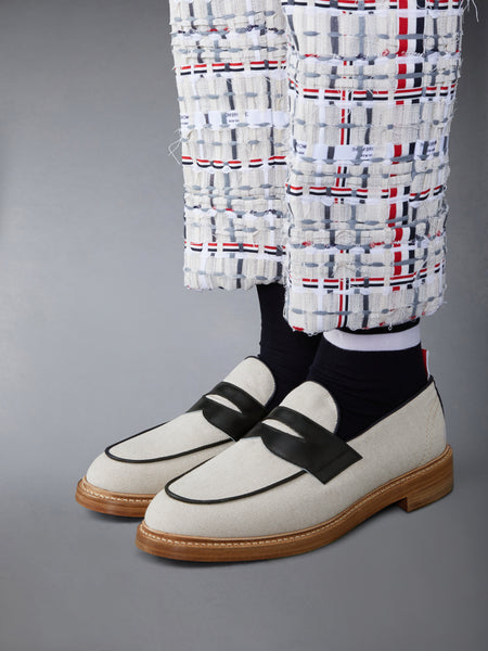 COTTON CANVAS PENNY LOAFER NATURAL