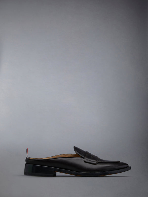 Box Calf Flexible Leather Sole Varsity Penny Loafer Mule - featured image