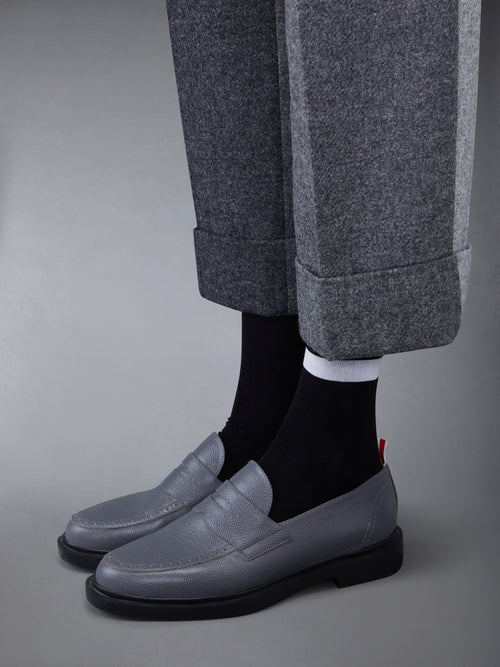 ペブルグレインレザー ラバーソール ペニーローファー | Thom Browne