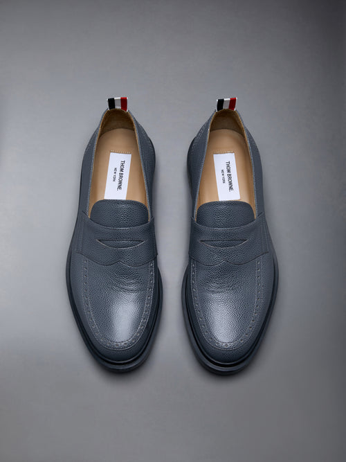 ペブルグレインレザー ラバーソール ペニーローファー | Thom Browne