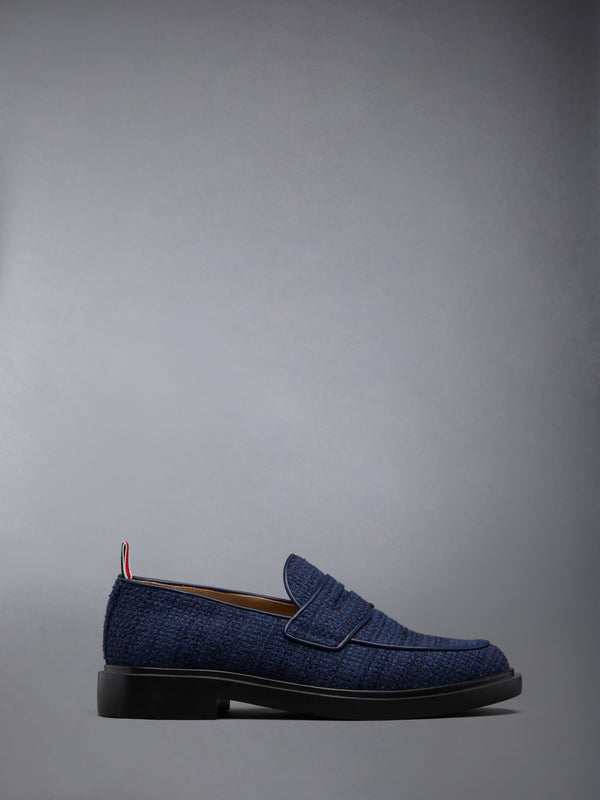 COTTON TWEED RUBBER SOLE CLASSIC PENNY LOAFER - featured image