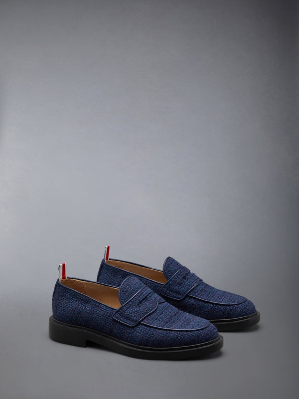 COTTON TWEED RUBBER SOLE CLASSIC PENNY LOAFER - image 2