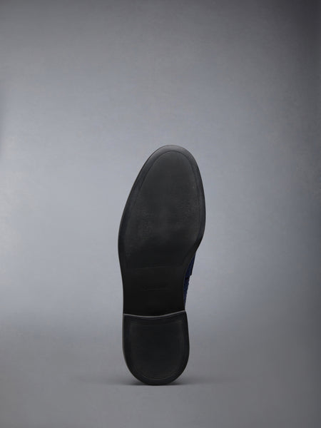 COTTON TWEED RUBBER SOLE CLASSIC PENNY LOAFER NAVY