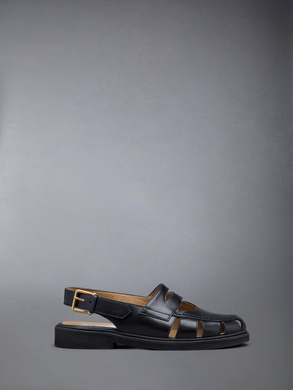 CALF LEATHER MICRO SOLE SLINGBACK PENNY LOAFER SANDAL - featured image