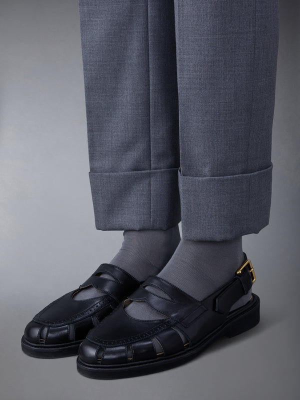 CALF LEATHER MICRO SOLE SLINGBACK PENNY LOAFER SANDAL - image 4