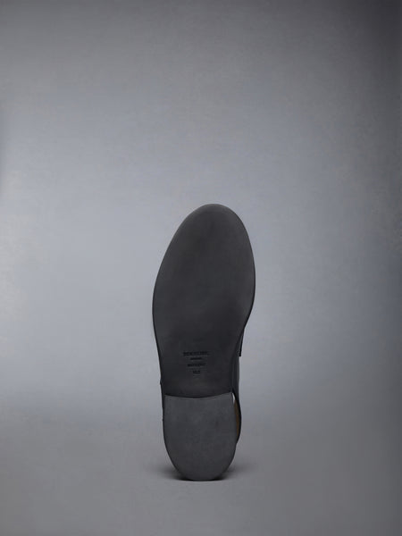 CALF LEATHER MICRO SOLE SLINGBACK PENNY LOAFER SANDAL BLACK