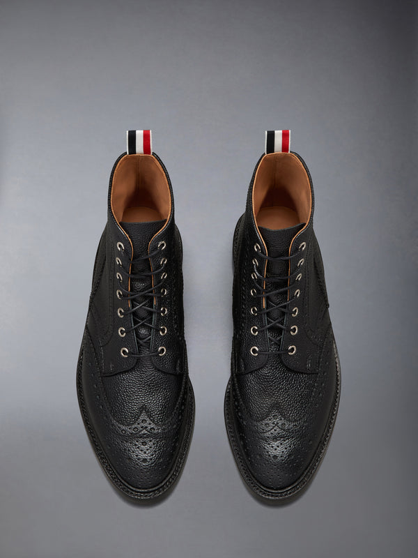 PEBBLE GRAIN LEATHER SOLE WINGTIP BOOT - image 4