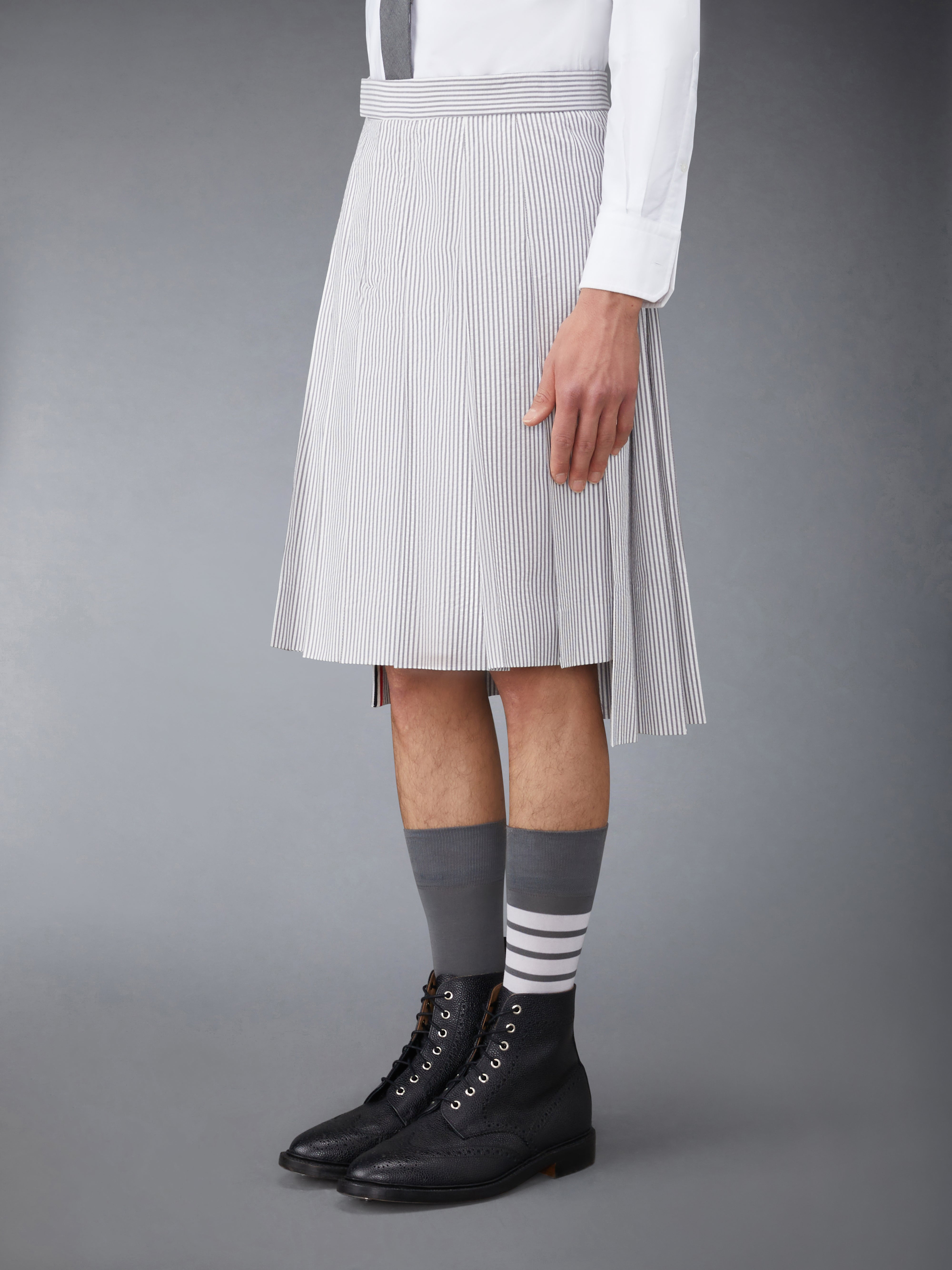クラシック シアサッカー プリーツスカート | Thom Browne