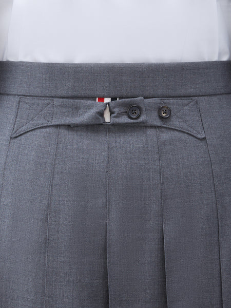 TWILL CLASSIC MIDI PLEATED SKIRT