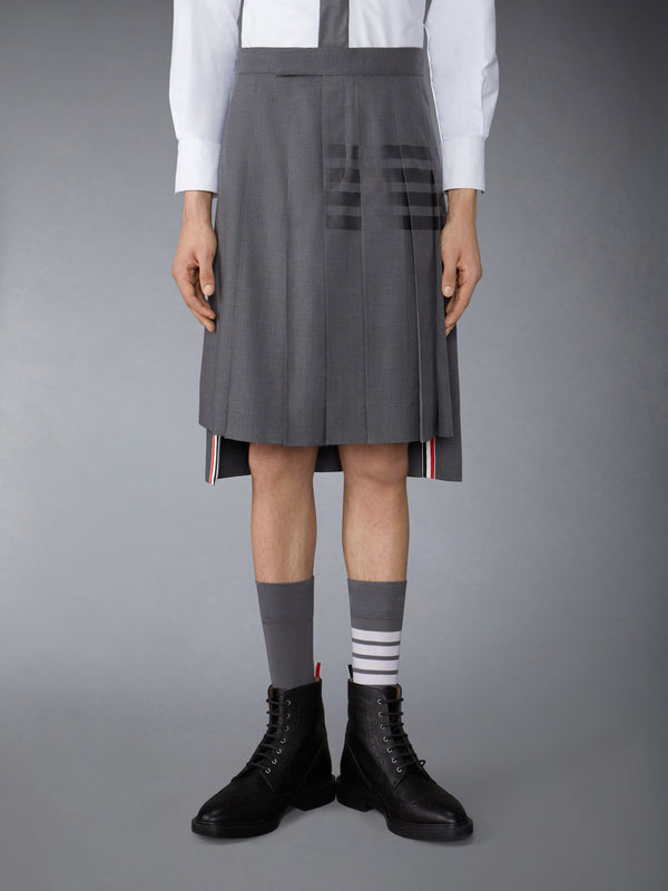 PLAIN WEAVE 4-BAR CLASSIC BACKSTRAP PLEATED SKIRT - image 1