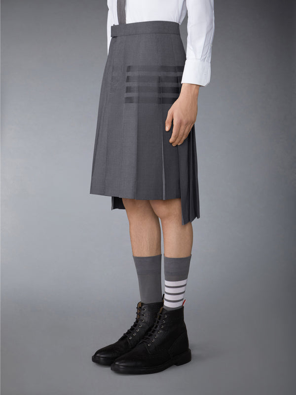 PLAIN WEAVE 4-BAR CLASSIC BACKSTRAP PLEATED SKIRT - image 2