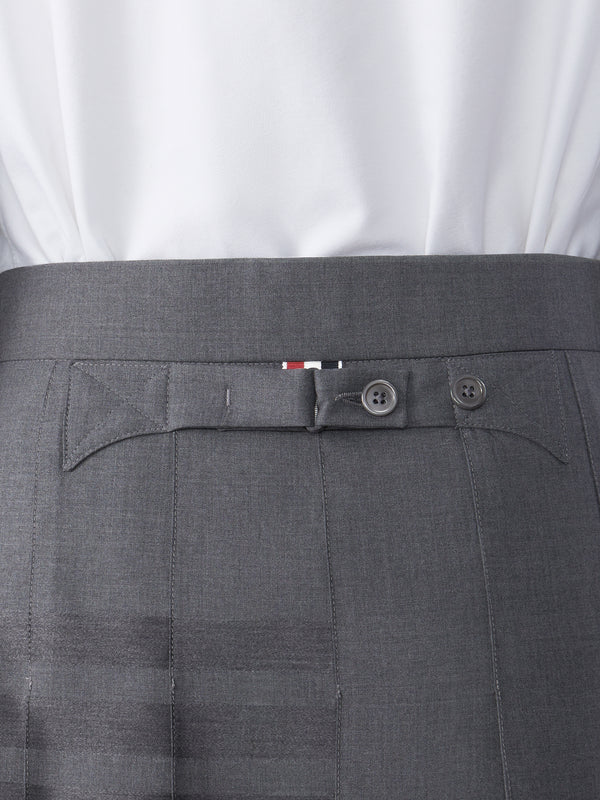 PLAIN WEAVE 4-BAR CLASSIC BACKSTRAP PLEATED SKIRT - image 5