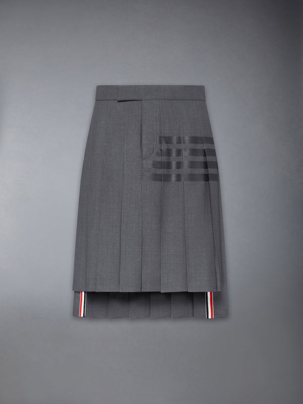 PLAIN WEAVE 4-BAR CLASSIC BACKSTRAP PLEATED SKIRT - image 8