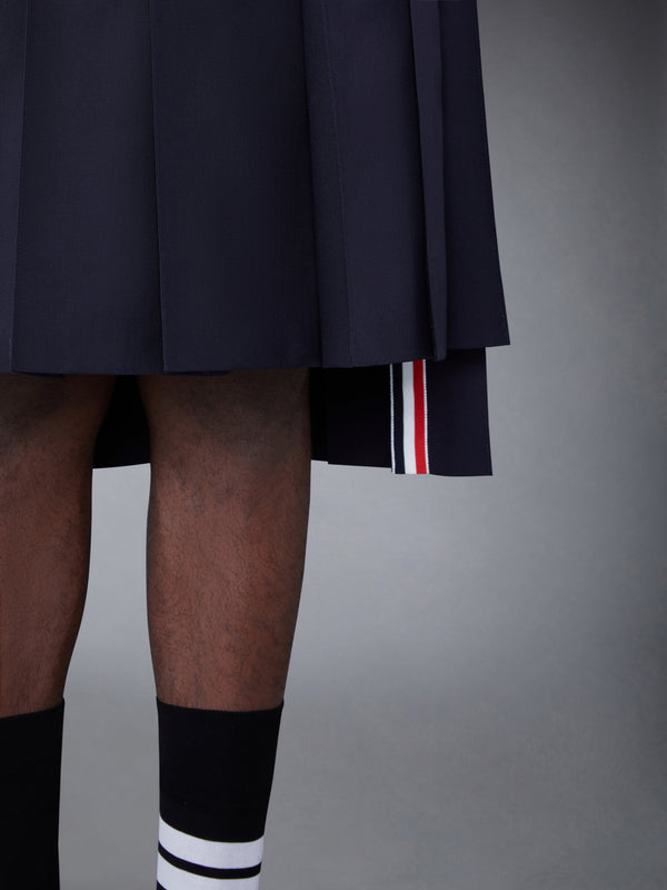 PLAIN WEAVE 4-BAR BACKSTRAP PLEATED SKIRT - image 4