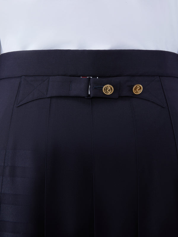 PLAIN WEAVE 4-BAR BACKSTRAP PLEATED SKIRT - image 5