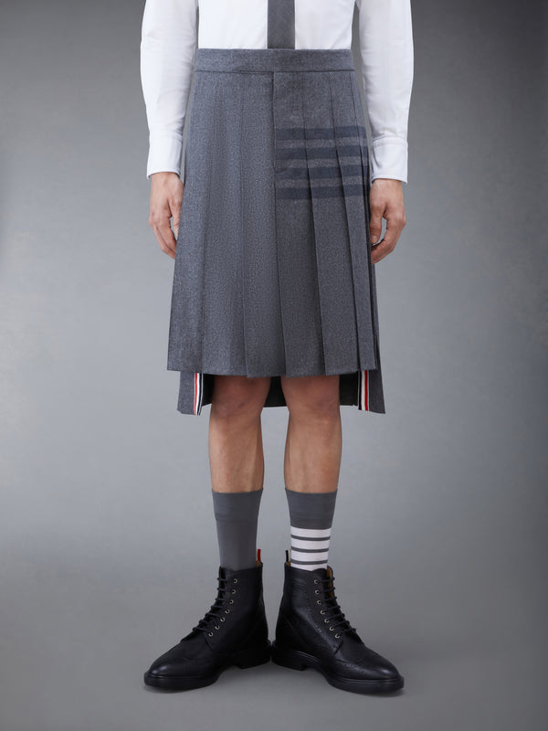 FLANNEL 4-BAR CLASSIC MIDI PLEATED SKIRT - featured image