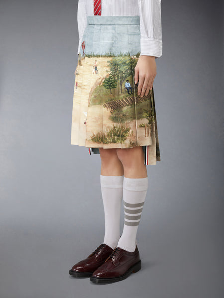 NANTUCKET SCENIC PLEATED SKIRT SEASONAL MULTI