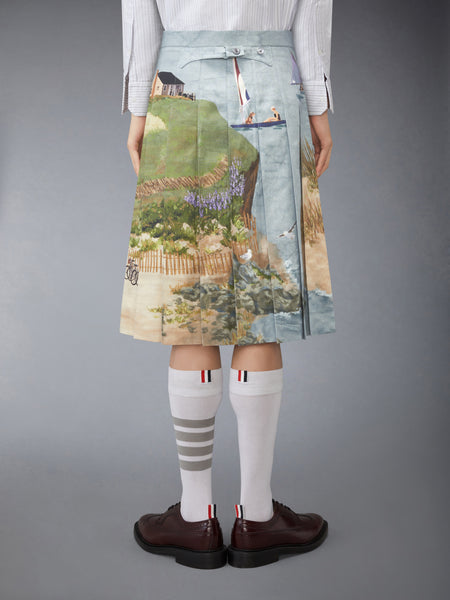 NANTUCKET SCENIC PLEATED SKIRT SEASONAL MULTI