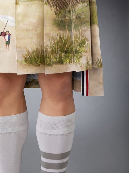 NANTUCKET SCENIC PLEATED SKIRT SEASONAL MULTI