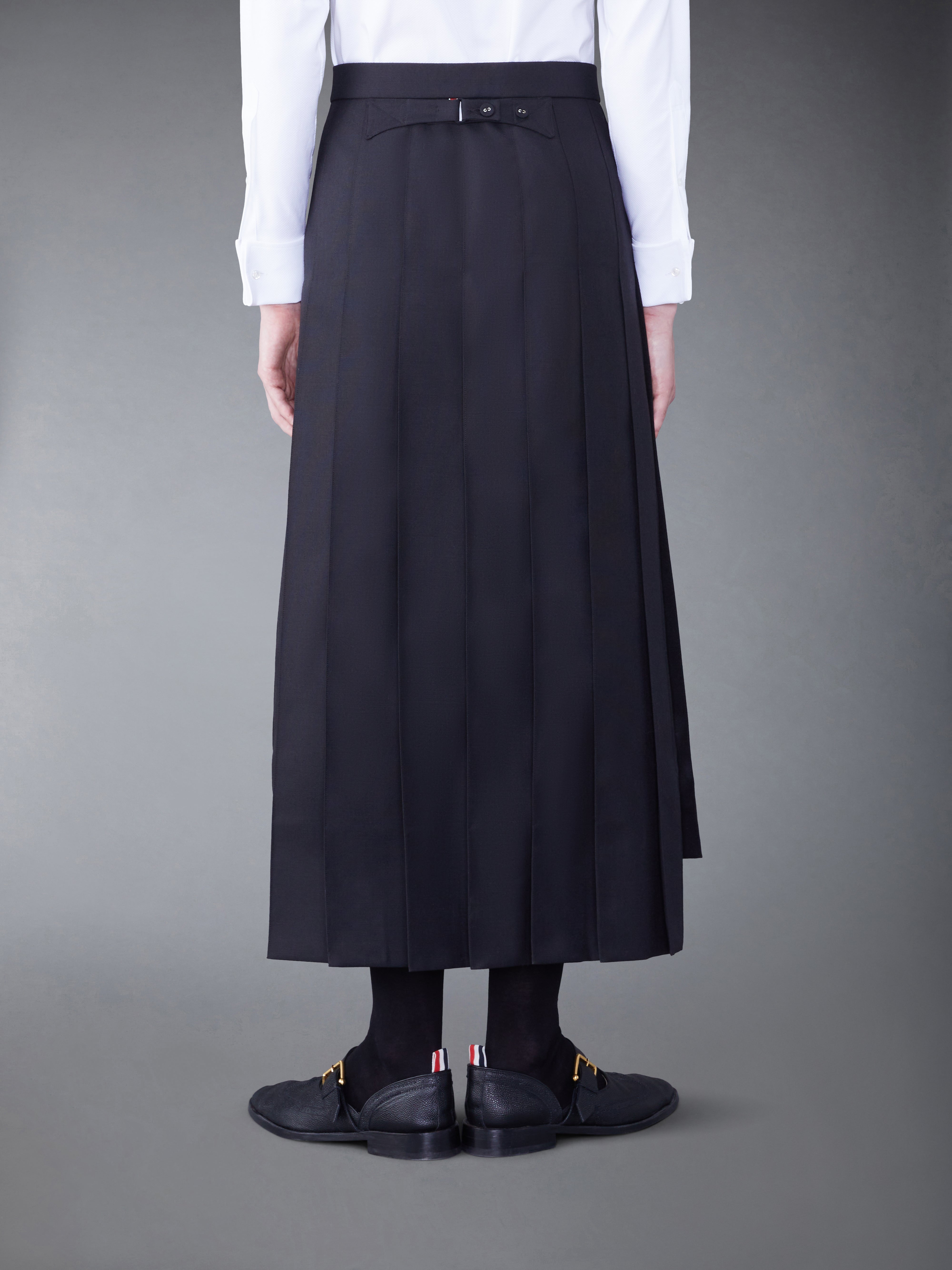 スカート THOM BROWNE PLEATED SKIRT Wool Flannel 2003 Classic Pleated Skirt | Thom Browne