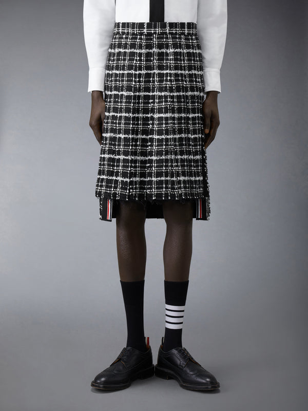 リブツイードほつれたエッジ プリーツスカート - image 2