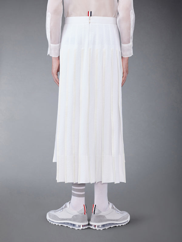 COTTON SEERSUCKER PLEATED SKIRT - image 5