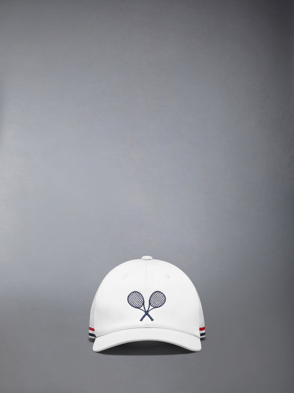 COTTON TWILL TENNIS RACQUET EMBROIDERY BASEBALL CAP - featured image