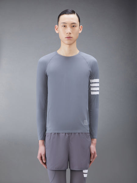 INTERLOCK 4-BAR COMPRESSION LONG SLEEVE TEE MED GREY