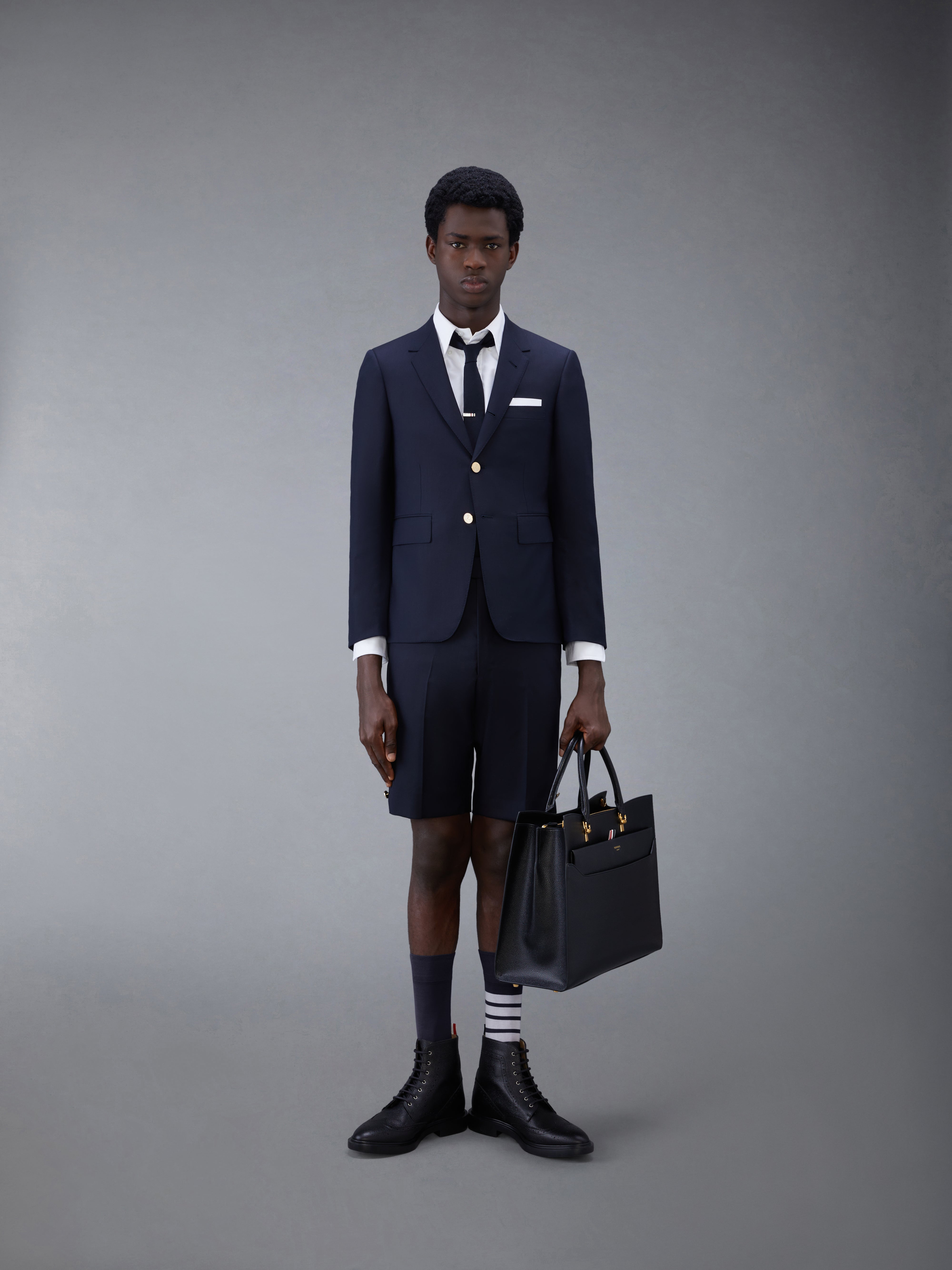 アウターその他 THOM BROWNE Woman Blazer Navy FBC010V00626 415 Thom Browne Ladies Navy Single-Breasted Blazer, Brand Size