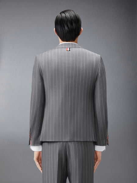 FLANNEL CHALK STRIPE SPORTCOAT MED GREY