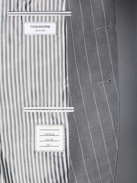 FLANNEL CHALK STRIPE SPORTCOAT WITH ARMBANDS MED GREY
