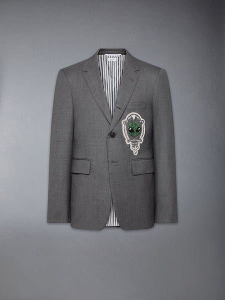SUPER 120'S TWILL ALIEN CREST CLASSIC SPORTCOAT MED GREY