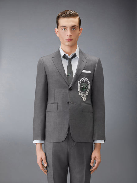 SUPER 120'S TWILL ALIEN CREST CLASSIC SPORTCOAT MED GREY